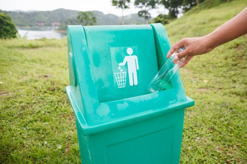 Step-by-step builders waste clearance process illustration